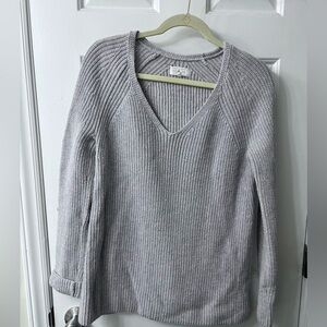 V-Neck Gray Sweater